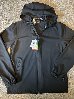 Spyder Hooded Windbreaker Small New!!